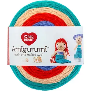 Red Heart Amigurumi Yarn Mermaids 3.5oz Acrylic - Makes 2 Items!