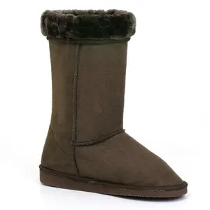 Alpine Swiss Womens 11.5” Tall Mid Calf Winter Boots Faux Shearling Aussie Classic