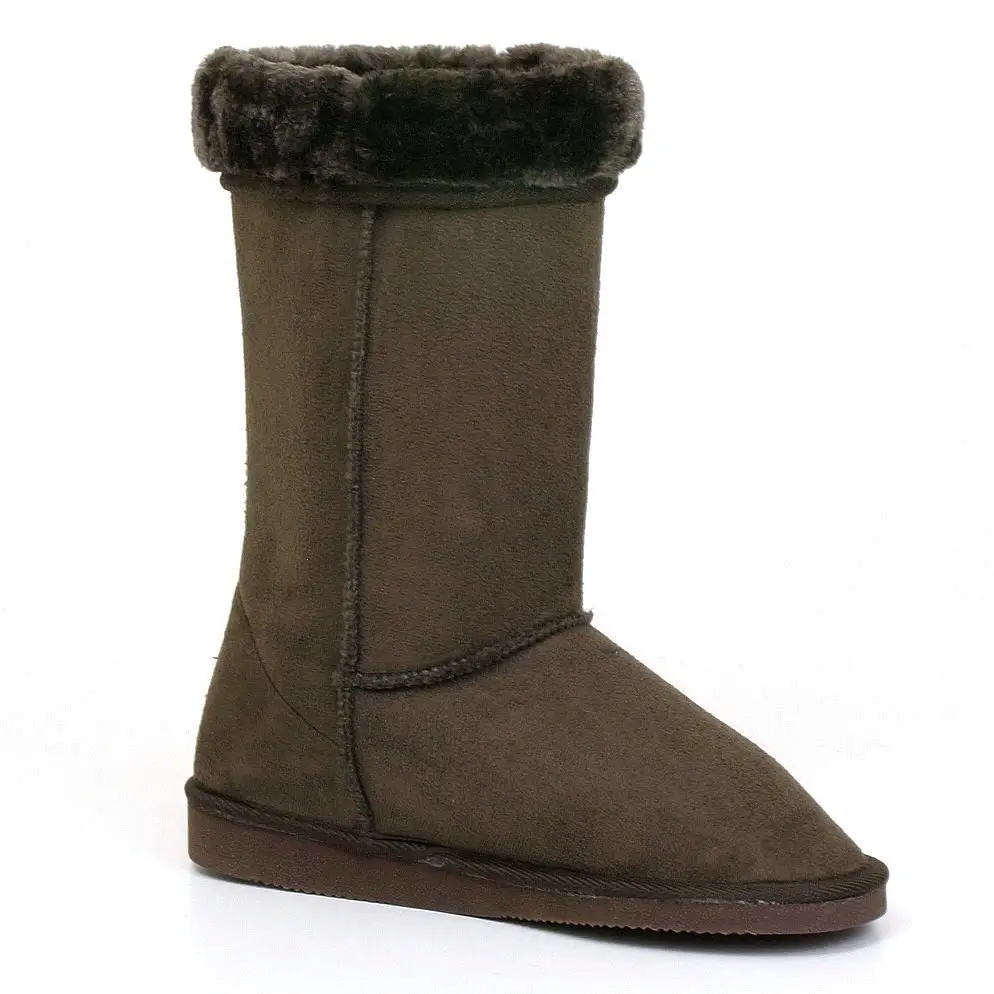 Alpine Swiss Womens 11.5” Tall Mid Calf Winter Boots Faux Shearling Aussie Classic