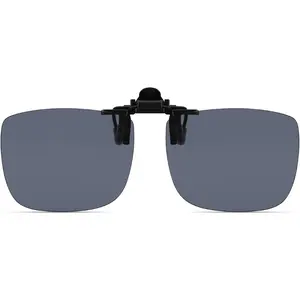 Polarized Clip-on Flip Up Metal Clip Rimless Sunglasses for Prescription Glasses Ultra-light Yellow Night Driving Anti-glare Brightening Glasses Clip