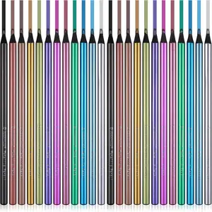 24 count Metallic Colored Pencils  Drawing 12 Assorted Colors Sketching Pencil Colorful School Supplies for Art Drawing Coloring Book