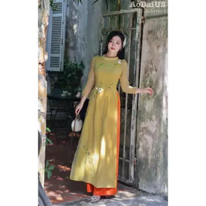 Green Melody Modern Vietnamese Ao Dai | Áo Dài Cách Tân N16