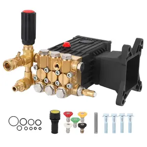 GARVEE Pressure Washer Pump, 4000PSI 4.4GPM 1" Shaft Horizontal Triplex Plunger Power Washer Pump Replacement Pumps Direct Drive Pump Compatible with Honda GX340 GX390 GX270, 5 Nozzle Tips