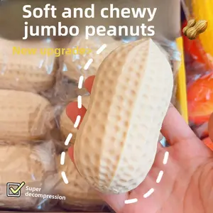 Large Soft Peanut Squishy Toy, Stress Relief Gadget, Simulated Food Cheese Slow Rebound Stress Relief Toy Gift