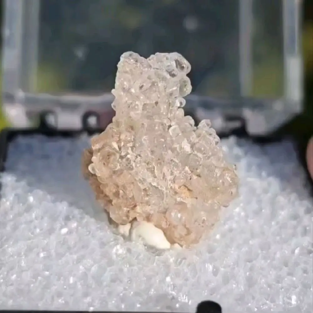 Hyalite Opal with Topaz