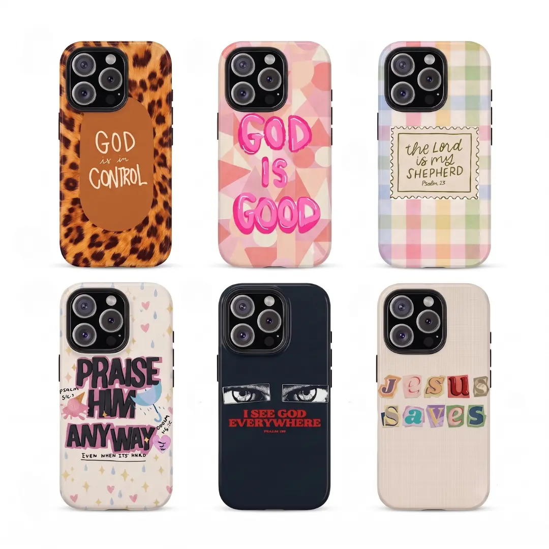 Inspirational Christian Quote Case for iPhone 16 15 14 Pro Max 13 12 11 XR XS Plus, Trendy Faith Jesus Saves Bible Verse Aesthetic Cover Gift