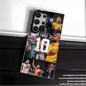 Casing For SAMSUNG GALAXY S22 S23 S24 FE ULTRA Neymar No.10 Black and white Stylish Acrylic Shockproof Protection Anti-Drop Phone Cases Shell Cover