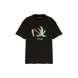 Palm Angels Broken Palm Classic T-Shirt Black/Green (men) by StockX