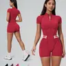 NVWA Women's High-Stretch Zipper Sports Jumpsuit - Skin-Friendly Breathable Slim-Fitting Fabric, Glute-Lifting Waist Reduction Apparel, Gym Workout Wear, Modern Female Stylish Athleisure Clothes, Ideal for Yoga & Gym, Women's Fashion, Gym Workout Apparel,