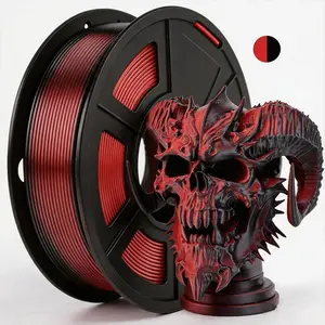 Dual Color Pla Filament 1.75mm, Matte Finish 3D Printer Pla Material, 250g Spool, Dimensional Accuracy +/- 0.02mm