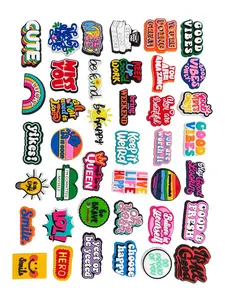 Encouraging Good Words DIY Shoe Charms Set, Decorative Classic Sandals, Family Children Home Gathering Christmas Party Birthday Gift