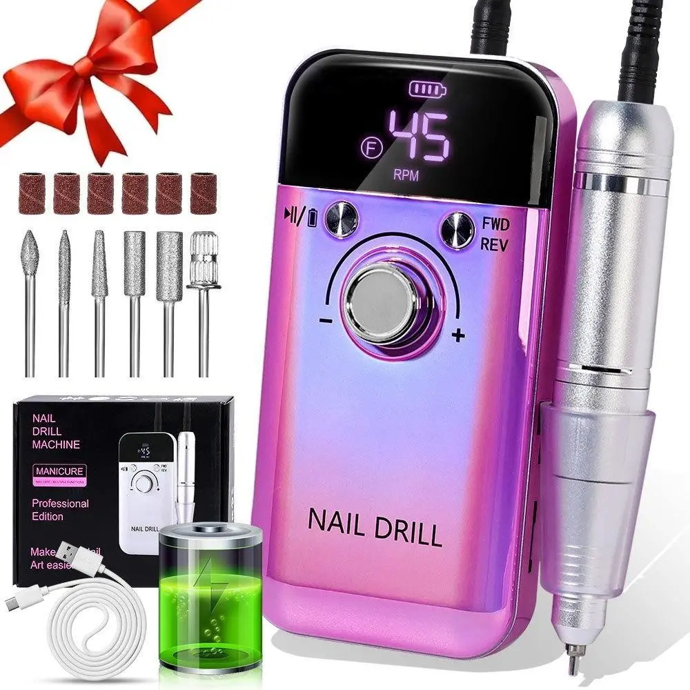 Electric Nail File Set, Professional Pedicure Kit, Cordless Foot Care Tool, Dead Skin Remover Polisher, Manicure Dedicated Tool, Cordless Nail Drill, Nail Drill Machine