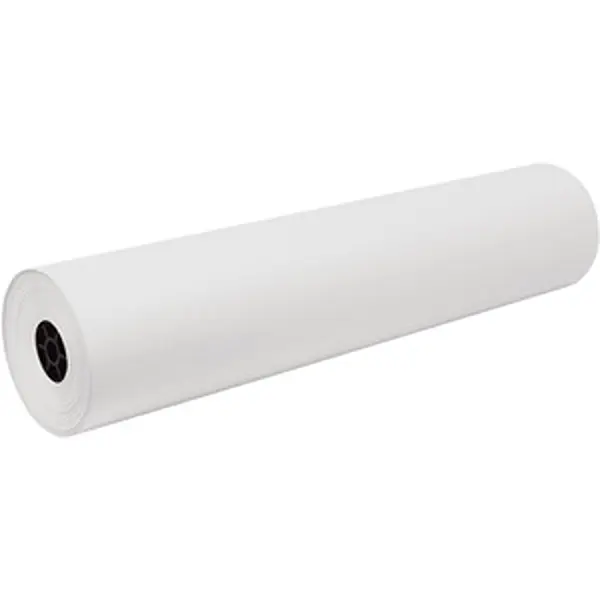 White Recyclable 100% Vat-Dyed Sulphite Paper Art Roll, 36 in x 500 ft, Ideal for Banners, Large Projects, Murals