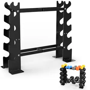 RELIFE 5-Tier Dumbbell Rack Stand, 450lbs Heavy-Duty Weight Storage Organizer for Dumbbells & Kettlebells, Space-Saving Home Gym Fitness Equipment, Dumbbells Not Included, Summervibes