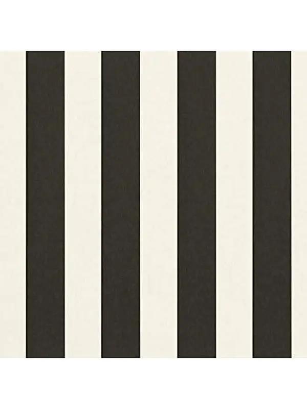 RSH Décor Black & White Stripe Indoor Outdoor Polyester Fabric | 54" Wide | Water & Fade Resistant Material for Cushions, Pillows, Drapery