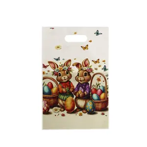 Easter Bunny Egg Print Handbag, Easter Party Candy Bag, Snack Packaging Gift Bag, Egg Hunt, Holiday Treats, Theme Party Decor