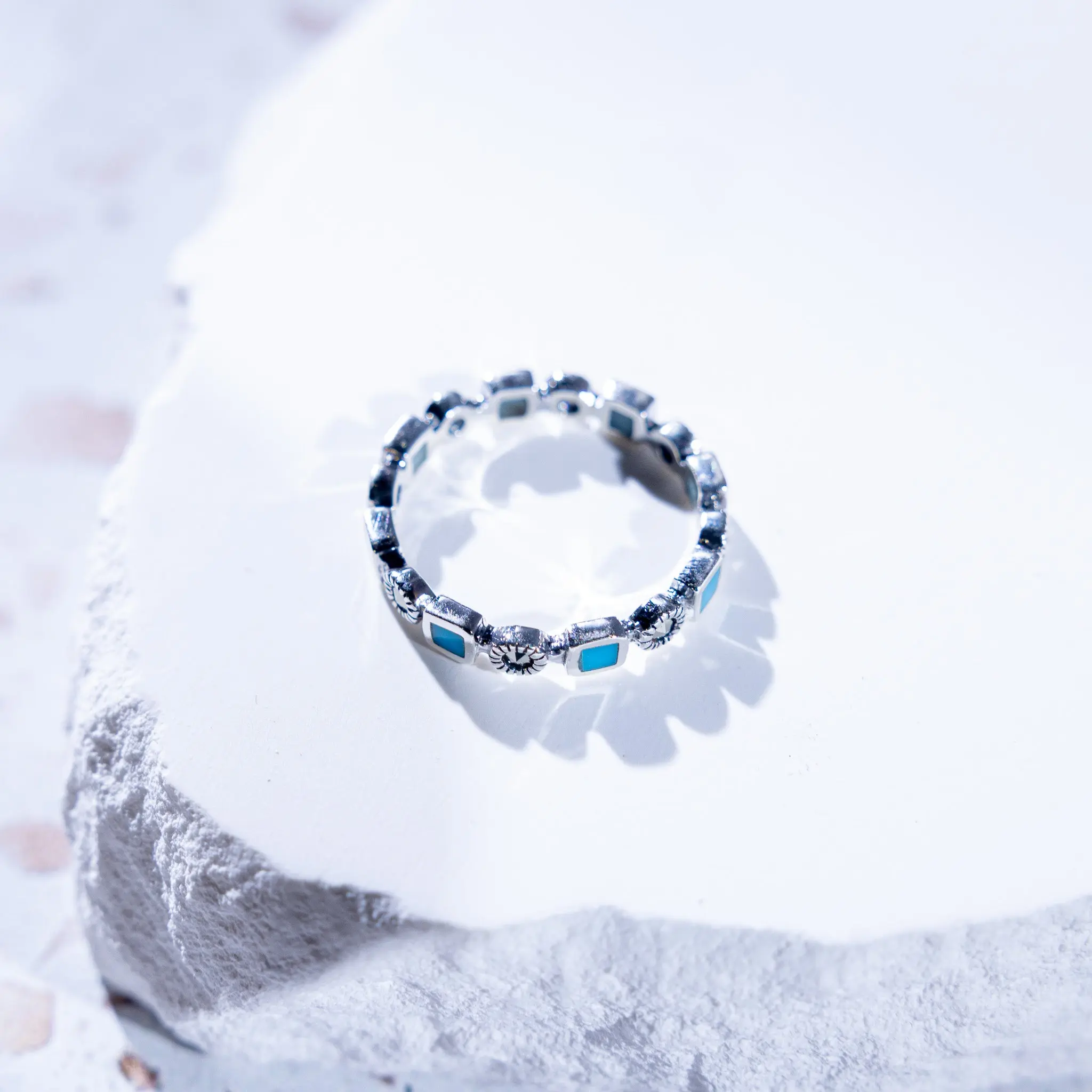 Moana Turquoise Squares Ring