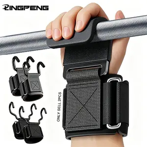 Weight Lifting Hooks Weight Lifting Grips Heavy Duty Deadlift Straps Pull Up Straps Adjustable Powerlifting Support Hooks Straps for Gym Workout