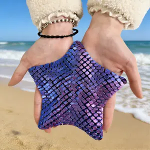 13cm 3D Printed Deformable Grid Starfish Ornament Decoration, Ocean Animal Decor for Garden Bedroom, Multi-Color Options, Perfect Gift for Holidays