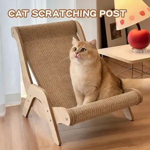 Multi-Functional Cat Scratching Board Rocker Bed, Natural Sisal Scratcher, Natural Jute Material for Scratching and Relaxing, Indoor/outdoor Pet Furniture  kitty lounge chair