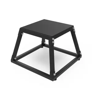 Steel Plyo Box for Exercise, Heavy Duty Metal Plyometric Jumping Box with Anti-Slip Surface, Step Up Box for Home Gym Training