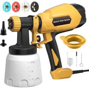 Sprayer, Electric   , 3 Modes & 4 Brass Nozzles, with Cleaning & Blowing Joints, Variable Flow Control, for Doors, Fences, Walls, Cabinets, Garden Chairs, Furniture, etc.