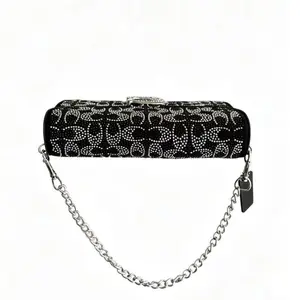 Tabby Shoulder Bag 26 With Signature Beading,(NO BOX)Women Rhinestone Flap Shoulder Removable Chain Crossbody Purse,Designer Bag