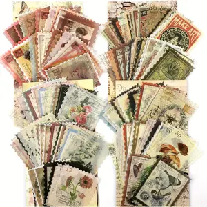 Vintage Washi Sticker, 240pcs/set Scrapbooking & Journal Making Material Paper, DIY Decorative Sticker for Scrapbooking, Journal Making, Gift Wrapping, Sticker Packs