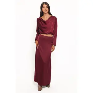 Catherine Skirt Set - Burgundy