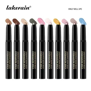 Longlasting Creamy Eyeshadow Stick, Blendable & Buildable Highlighter Stick Waterproof&Smudge-Resistant Formula, Multi-Purpose for Eyes & Face, Enhance Eye Makeup, Shimmer & Matte Finish Options, 10 Shades Optional, Eye Cosmetics, for All Skin Tone