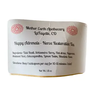 Happy Adrenals - Nerve Support Tea. Calming blend for anxiety and stress relief herbal ingredient