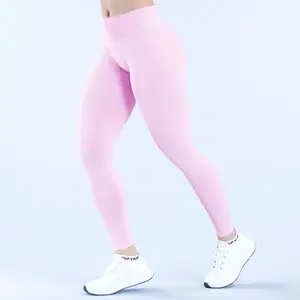 with logo | dfyne Women’s High Waisted Seamless Scrunch Leggings, Butt Lifting Workout Tights for Gym Yoga Running