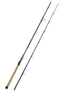 Jenseits Carbon Fiber Jointed Spinning Rods - 8'Fishing Rod, Saltwater-Resistant Guides, 8' Portable 2-Piece, Cork/EVA Grip for Bass, Inshore & Surf Fishing