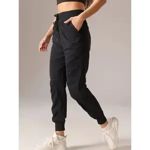 Women's Quick-Dry Athletic Joggers with Drawstring Waist And Side Pockets - Comfortable, Slimming Pleated Design for Running & Casual Wear