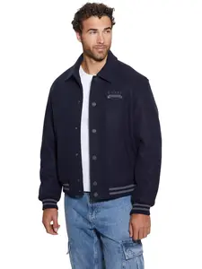 GUESS Male Eco Melton Flight Jacket
