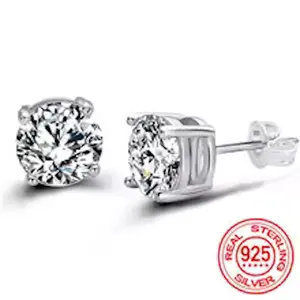 Moissanite Earrings Lab Grown Diamond Ear Studs 925 Sterling Silver GRA Certificate Fine Jewelry