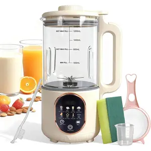 10-in-1 Nut Milk Maker Machine, 50oz Automatic -Based Milk Maker, Capable of Making Oat Milk, Soy Milk, Smoothies, and Juice, Featuring Delayed Start, Keep Warm, and Auto-Clean Functions