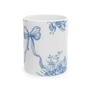 Elegant Floral Ceramic Mug - Perfect Gift for Tea Lovers, Home Decor, Wedding, Christmas, Birthday