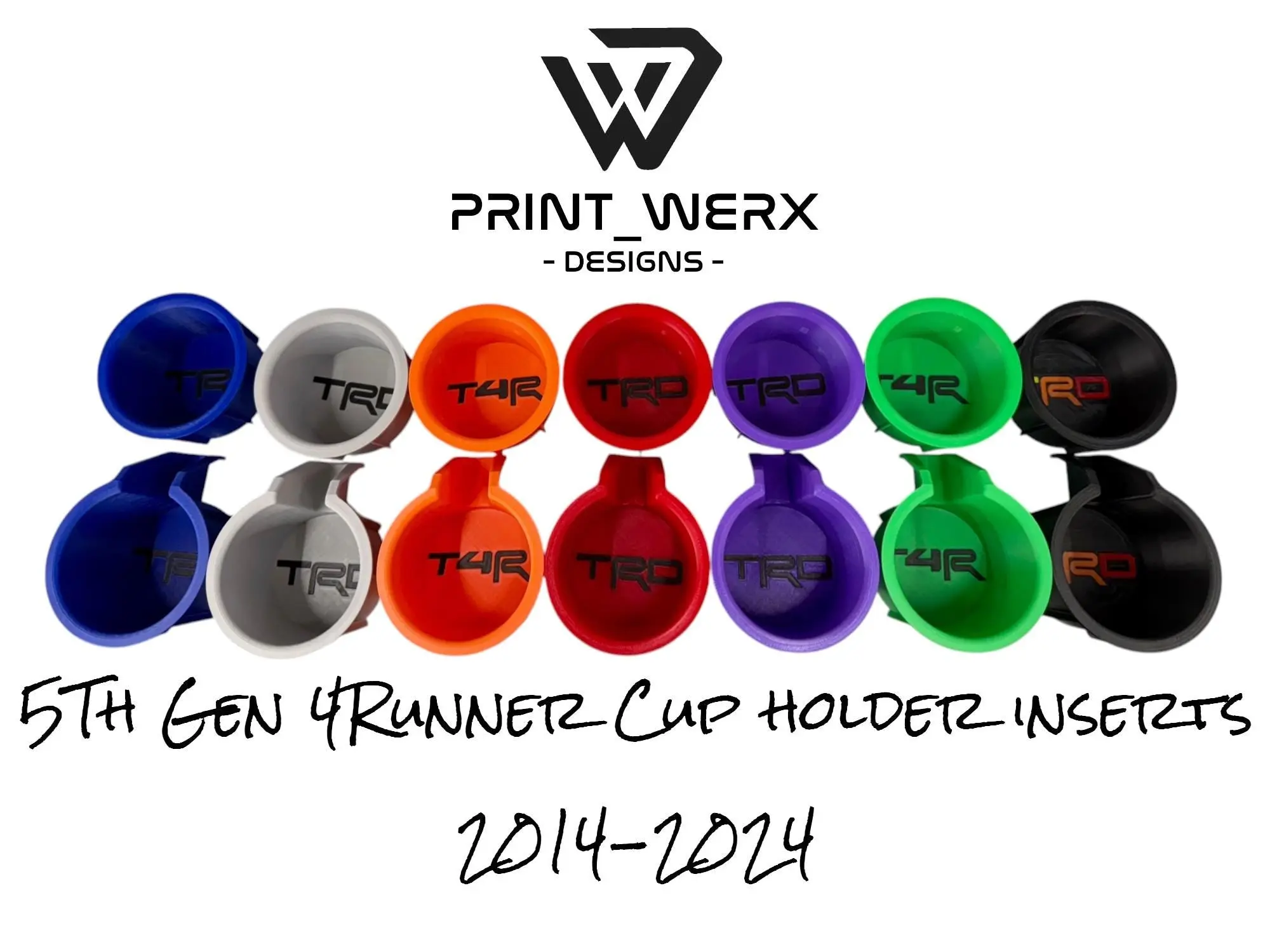 Cup Holder Insert Set for 5th Gen 4Runner (2014-2024)