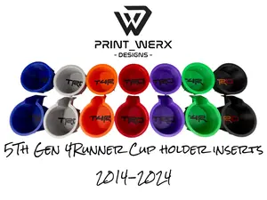 Cup Holder Insert Set for 5th Gen 4Runner (2014-2024)