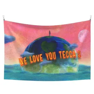 Lil Rapper Tecca Singer Tapestry Wall Hanging Art Aesthetic Tapestries for Bedroom Living Room Home Wall Decoration