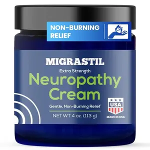Migrastil Neuropathy Cream - Soothing Cream for Feet, Legs, Hands, Etc. Aloe Shea Butter Gentle Clove Moisturizing Body Care Daily