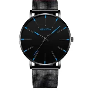 Minimalist Men's Fashion Ultra Thin Watches Simple Men Business Stainless Steel