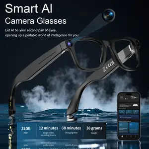 AI Smart Glasses , 1080P Video Recording Camera Glasses,AI Voice assistant Control,Object Recognition,Real-Time Translation,Smart Sunglasses with Bluetooth Call,for Travel & Vlogging,Wearable Devices,  free clear lenses