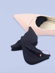 1 Pair Toe Filler Inserts, Adjustable Anti-slip Black Sponge Forefoot Pad for High Heels, High Heel Cushion Inserts Adjustable Toe Plug Reusable Shoe Filler for Too Big Shoes Women