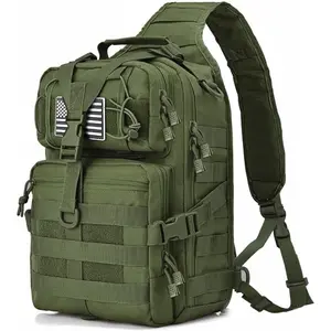 HAOMUK Tactical Sling Bag Pack Military Rover Shoulder Sling Backpack EDC Molle Assault Range Bag