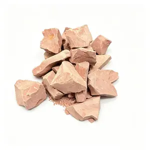 Natural Kaolin & Pink Clay Block | Food & Cosmetic Grade | Mildly Sticky Texture | 7oz (200g) | Satisfying Stress Relief Clay