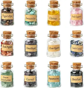 Zodiac Crystal Bottle Bundle - Custom Healing Stones for 12 Constellations