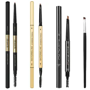 3 Different Eyebrow Pencils,Creates Natural Looking Brows Easily And Lastes All Day,4-in-1:Eyebrow Pencil *3; Eyebrow Brush *1,Light Brown #-927027