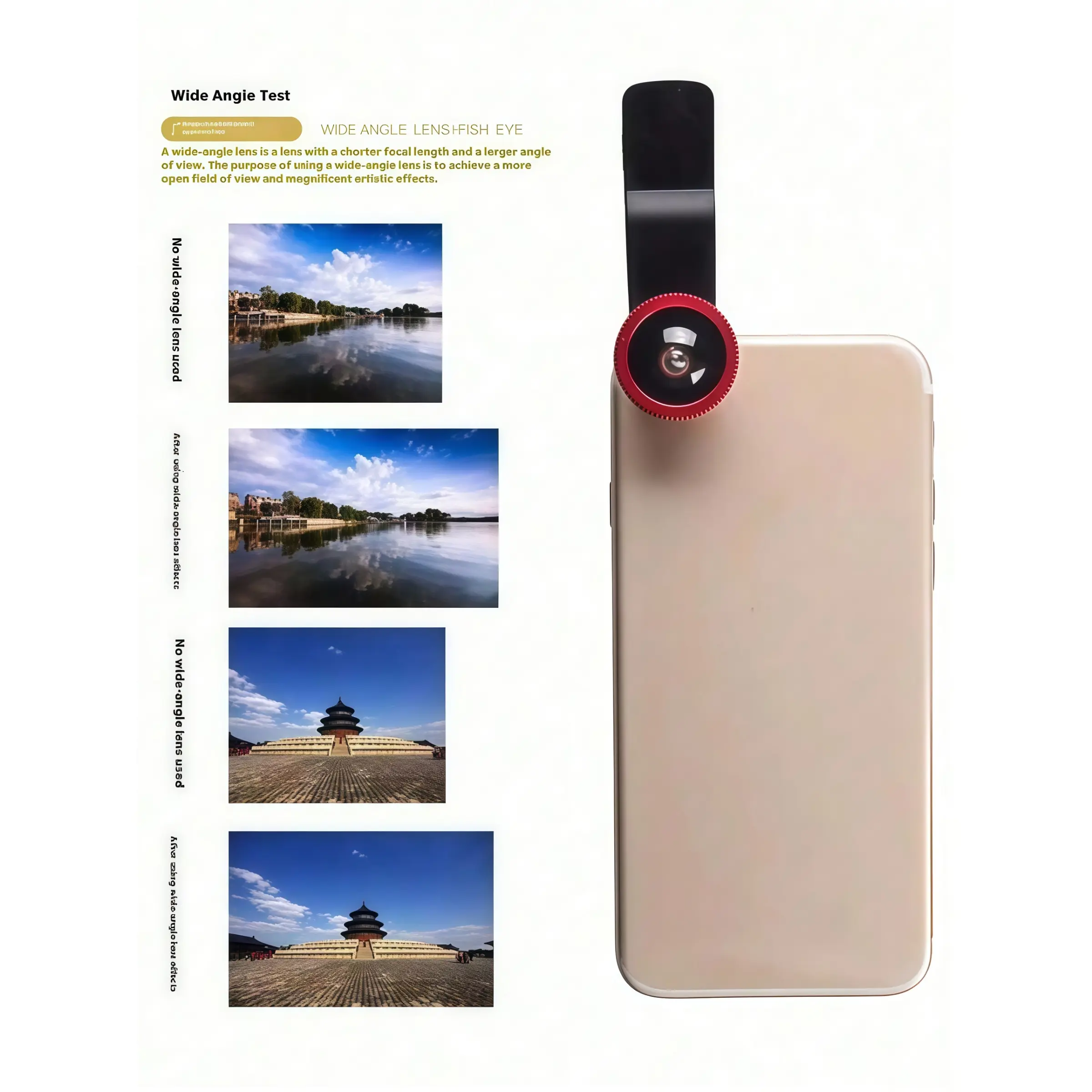 3-In-1 Phone Fish Eye Lens, Macro Wide Angle Microscope Selfie Lens, Portable Photography Accessory, Ideal for Macro and Wide Angle Shots, Cell Phone Accessories, Smartphone Camera Accessories
